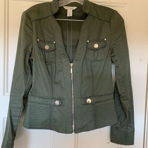 White House Black Market olive green jacket